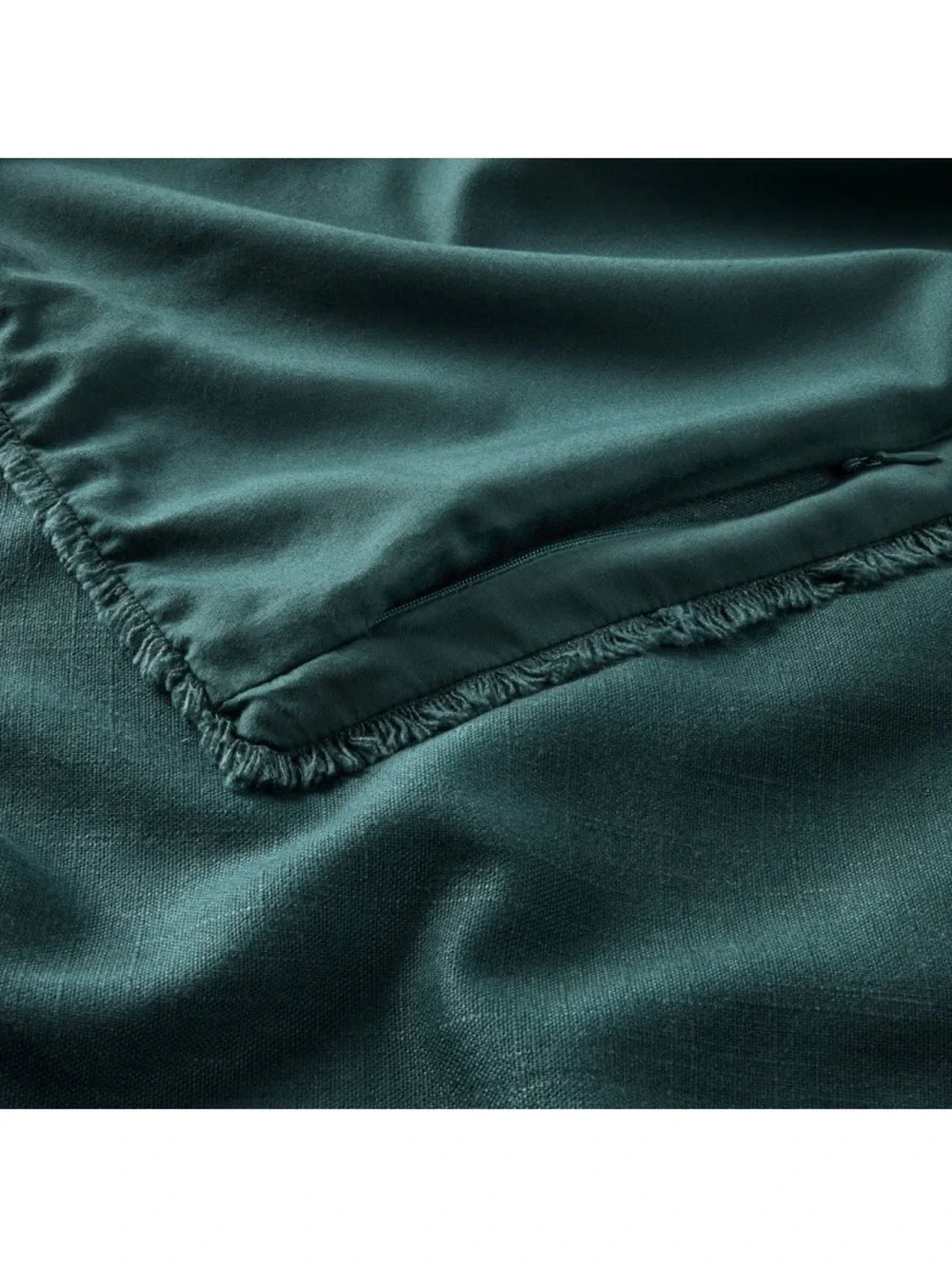 Casaluna F/Q Heavyweight Linen Blend Comforter Set - Dark Teal Blue